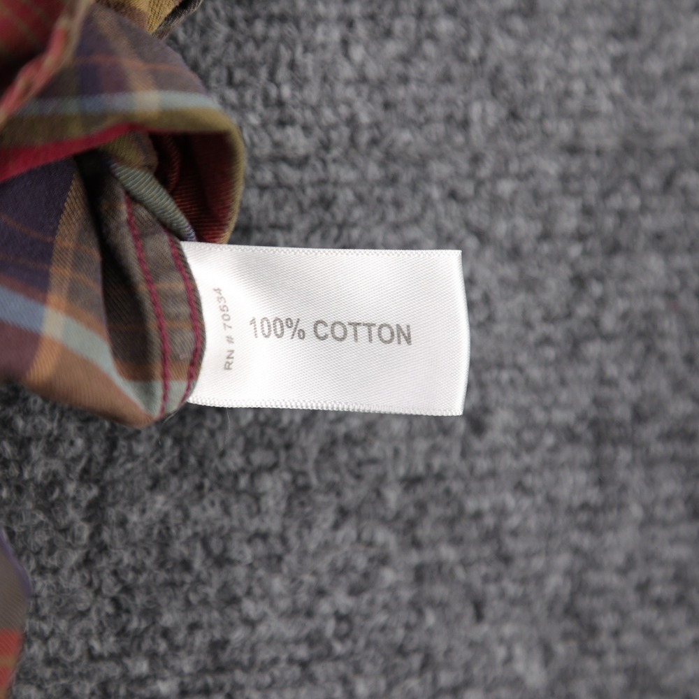 Orvis Signature Twill Mens XXL Tall Plaid Button Down Shirt Red Green Cotton - Picture 5 of 8